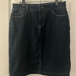 NYDJ Indigo Denim Skirt with stretch